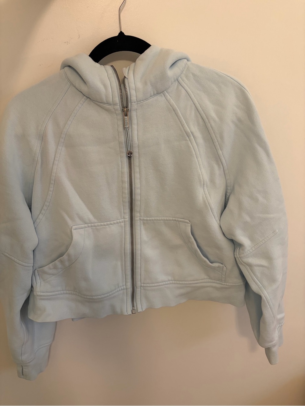 LULULEMON SCUBA Light Blue Zip-Up Hooded Jacket Size XS/S